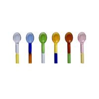cucharillas de cafe con colores otonales - lote de 6