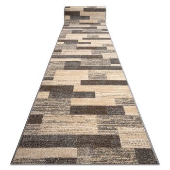 Alfombra De Pasillo Karmel Deski Tableros Caramelo Gris 100cm 100x850 Cm