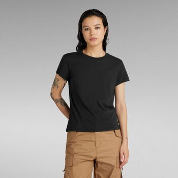 G-Star Raw Tops y Camisetas D24499-4107 FRONT SEAM R T-6484 BLACK para mujer