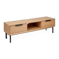 mueble de tv en roble macizo natural