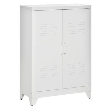 Aparador 75x33x110 cm blanco