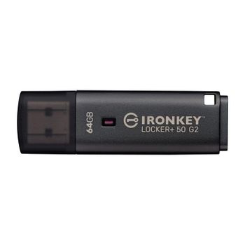 Memoria USB Kingston IronKey Locker Plus 50 G2 64GB cifrado AES-256 FIPS 197