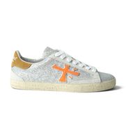 premiata para mujer stevend zapatillas stevend plateado 40 plata plano cordones casual algodon