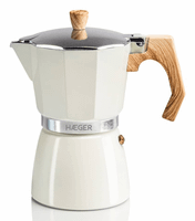haeger cafetera italiana moka pot 6 beige