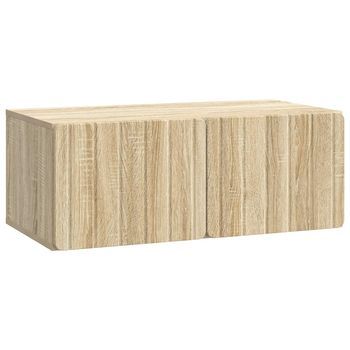 Mueble De Tv De Pared 78,5 X 41 X 30 Cm Roble Sonoma Vidaxl