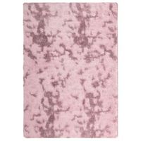 alfombra de pelo largo navarra rosa polvoriento 160x230 cm vidaxl