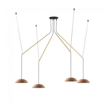 Lámpara colgante led absidiola plato móvil (4x3.5w)