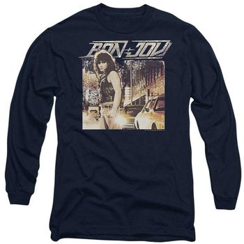 Bon Jovi Camiseta manga larga Runaway Jon para mujer
