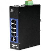 switch de red trendnet ti-g102i 10 puertos gigabit l2 industrial negro