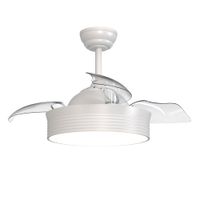 ventilador de techo retractil con luz led blanca