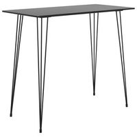 mesa alta y taburetes de bar 3 uds  juego de muebles de jardin negro