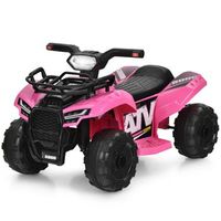 quad electrico infantil con espacio de almacenamiento mini quad electrico con musica para ninos 44 x 66 x 42 cm rosa  negro