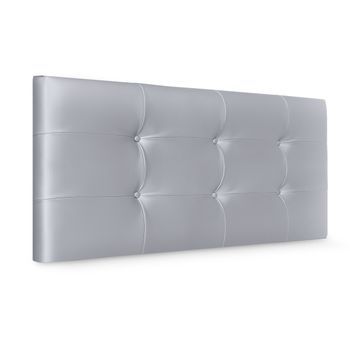 Cabecero De Polipiel Capitoné 110x60cm Camas 105 - Plata