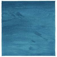 alfombra de pelo corto oviedo turquesa 240x240 cm vidaxl
