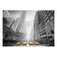 papel pintado 3d - new york - yellow taxis 400x280 cm