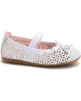 de pablosky merceditas de piel con lazo para nina 358100 color blanco