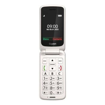 Teléfono móvil Gigaset GL595 blanco con teclado grande, pantalla 2.8