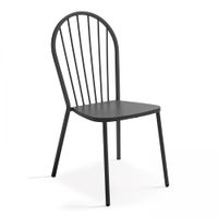 silla de bistro de metal antracita