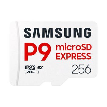 Samsung P9 Express microSD 256GB, velocidad de lectura hasta 800 MB/s, U3, V30, A1, para Nintendo Switch 2, Smartphones, Tablets, GoPRO , Dron DJI, Steam Deck, (MB MK256T)