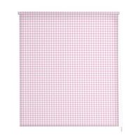 estoralis - estor enrollable translucido  estampado cocina  160 x 180 cm anchoalto tamano tela 157 x 175 cm  vichy-2 rosa