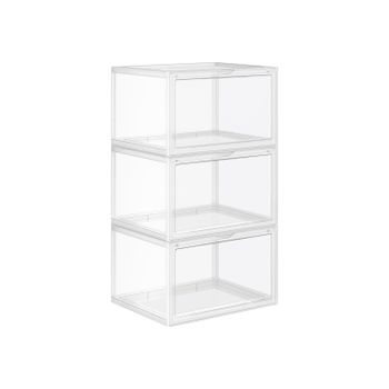 Cajas de Zapatos Apilables Plástica, Transparente
