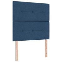 cabeceropanel de cabecero led con tiras led con cabecera manual azul 100 cm tela