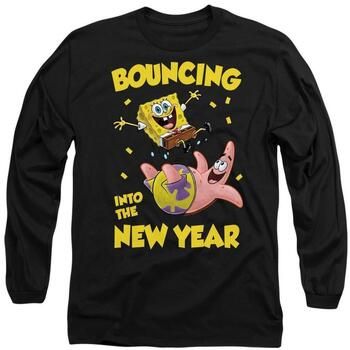 Spongebob Squarepants Camiseta manga larga Bouncing Into The New Year para hombre