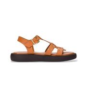 wonders para mujer ab-1567 sandalias de piel mousse marron 37 plano hebilla casual