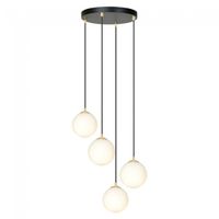 lampara colgante gala negro 4 luces