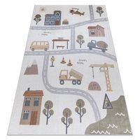 alfombra bono 9207 calles ciudad sitio de construccion crema  gris 200x290 cm