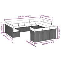 conjunto de sofa exterior con cojines 13 piezas