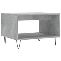 mesa de cafe - mesa de centro madera de ingenieria gris hormigon 60x50x40 cm