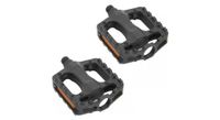 par de pedales planos de plastico massi m612 negro