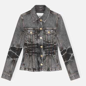 Ganni Future Fitted Denim Blazer - EU 36/UK 8