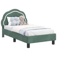 cama individual  cama para adulto  estructura de cama para ninos pequenos con cabecera verde mar