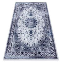 alfombra lavable miro 51822812 roseton marco antideslizante - azul 160x220 cm
