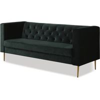 sofa terciopelo bruce - 3 plazas - verde oscuro