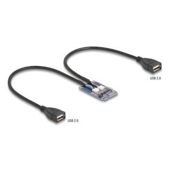 Adaptador Mini PCI Express Delock 64346 2x USB 2.0 Full Profile