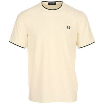 Fred Perry Camiseta Trim Detail Crepe Pique Tshirt para hombre