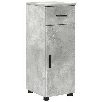 Gabinete De Baño | Armario De Baño Con Cajón Gris Concreto 30 X 35 X 80 Cm