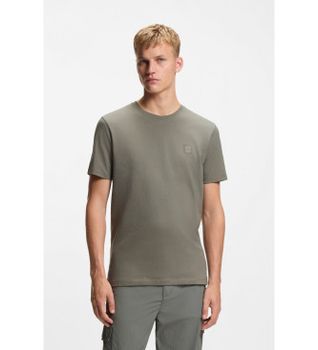 BOSS para hombre. 50508584 Camiseta Tales gris (S), Casual, Algodón, Manga corta