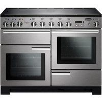 rangemaster professional deluxe 110 electric induction range cooker - stainless steel  chrome stainless steel