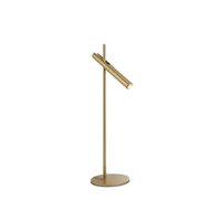 lampara de mesa sniper - metalica color dorado cabezal ajustable 57 cm de altura 6 w regulable 3000 k 480 lm - perenz