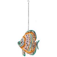 figura pez de metal multicolor 58x15x61h cm