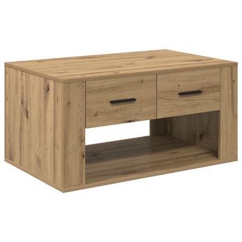Mesa De Café Roble Artisan 80 X 50 X 40 Cm Madera De Ingeniería Vidaxl