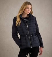 lauren ralph lauren para mujer 297979536003 chaqueta acolchada con cuello embudo marino l azul casual poliester reciclado sostenible