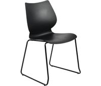 silla apilable houma plastico negro 50x47x86 cm