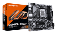 gigabyte amd b840m ds3h placa base - procesadores amd ryzen 9000 vrm de 822 fases hasta 8200 mhz ddr5 2xpcie 40 m2 lan 25gbe usb 32 gen 1