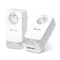 adaptador powerline tp-link pg2405p gigabit ghn 2400 pack 2 enchufe integrado