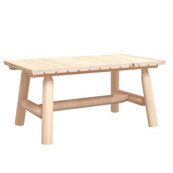 Mesa De Centro，mesa Auxiliar，mesa De Café De Madera Maciza De Abeto 90x50x41 Cm